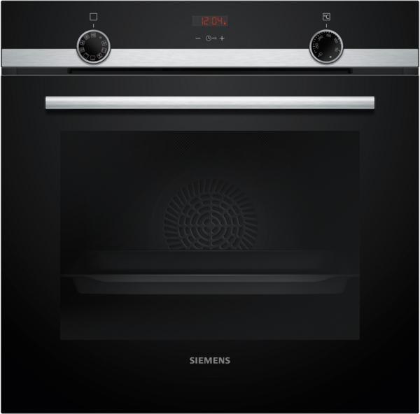 Siemens HB534ABR3 Oven iQ300 Multifunctie 60 cm, 7 verw.wijzen, ecoClean, rood display Inox A+
