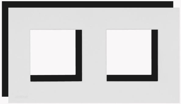 Audac Cover frame double 45 x 45 mm White version - CF45D/W