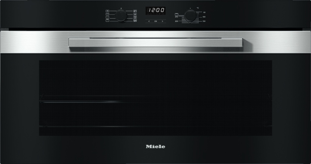 Miele H 2890 B - 90 cm brede oven perfect te combineren design met timer en PerfectClean