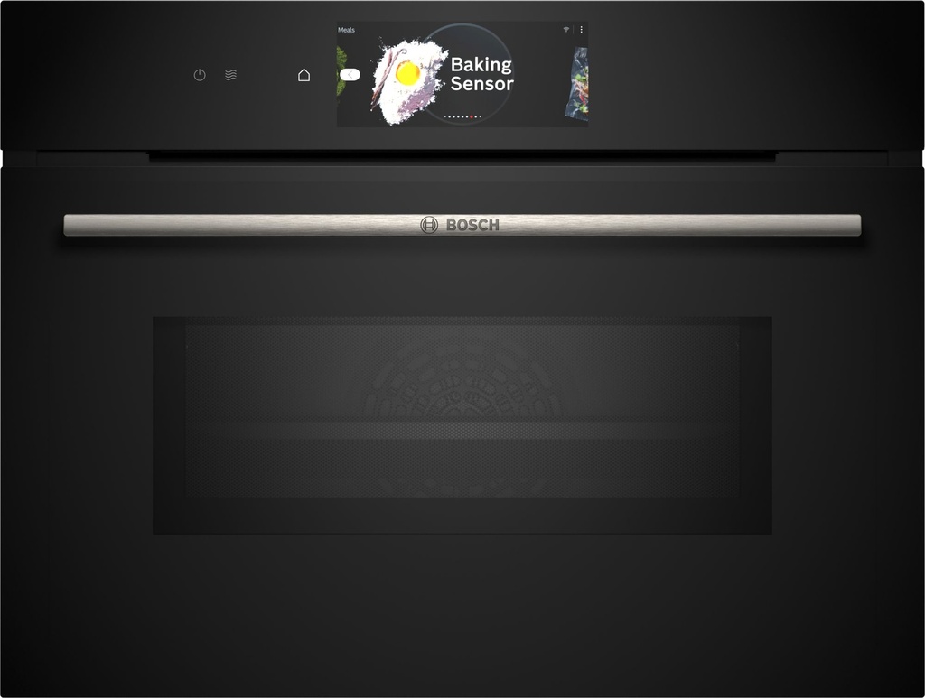 Bosch CMG778NB1 Oven HC - Serie 8 Combi-microgolf 45 cm, 22 verw.wijzen, TFT-Touchdiplay pro, Pyrolyse, PerfectBake, PerfectRoast plus, 1 niv.rail, SoftMove Zwart 