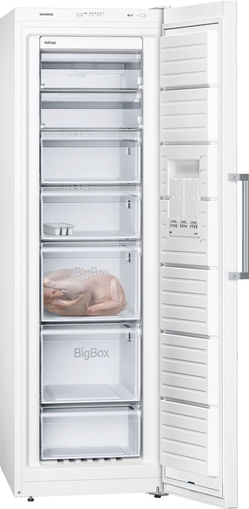 Siemens GS36NFWEV Diepvriezer - vrijstaand iQ300 Kastmodel noFrost Diepvr. 242 l****, elektronica met LED, 186x60x65 cm Wit E