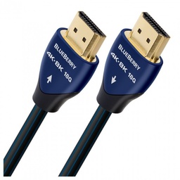 [HDM18BLUE300] AudioQuest 3.0M 18G Blueberry Hdmi - BLACK (BLUE STRIPES) PVC - Single
