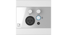[WP225/W] Audac WP225/W Universal wall panel - Microphone, line & Bluetooth receiver - 80 x 80 mm White version